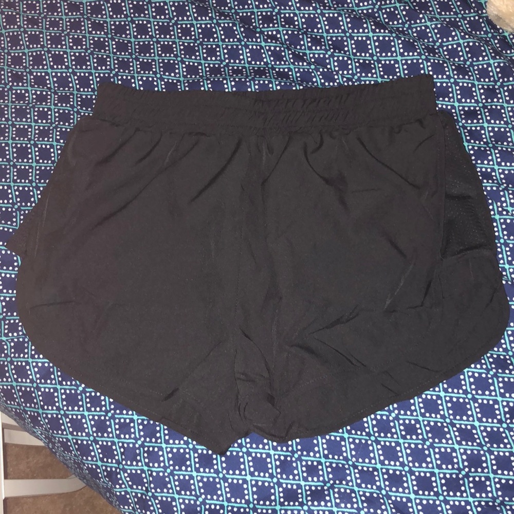Black athletic shorts